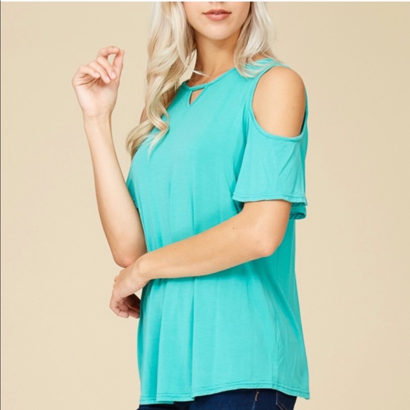 Blue Cut Out Tee - Picture 2 of 4